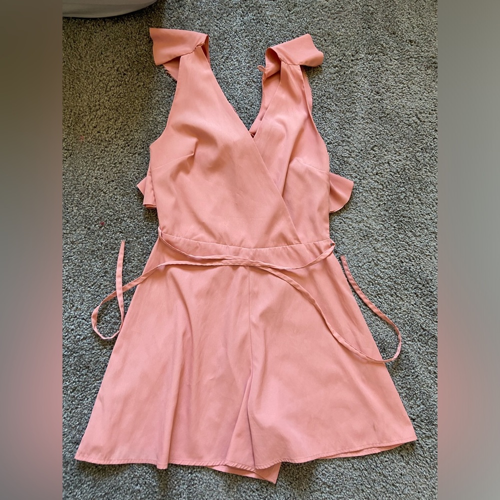 ASOS Peach Backless Wrap Dress